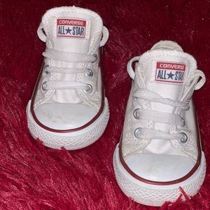 Unisex kids white converse
